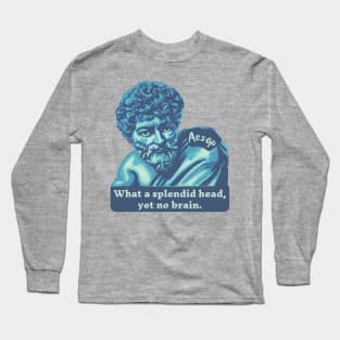 Aesop Portrait and Quote Long Sleeve T-Shirt